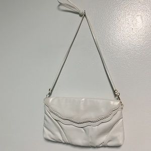 Mark Lifey White Vintage Side Satchel/Purse